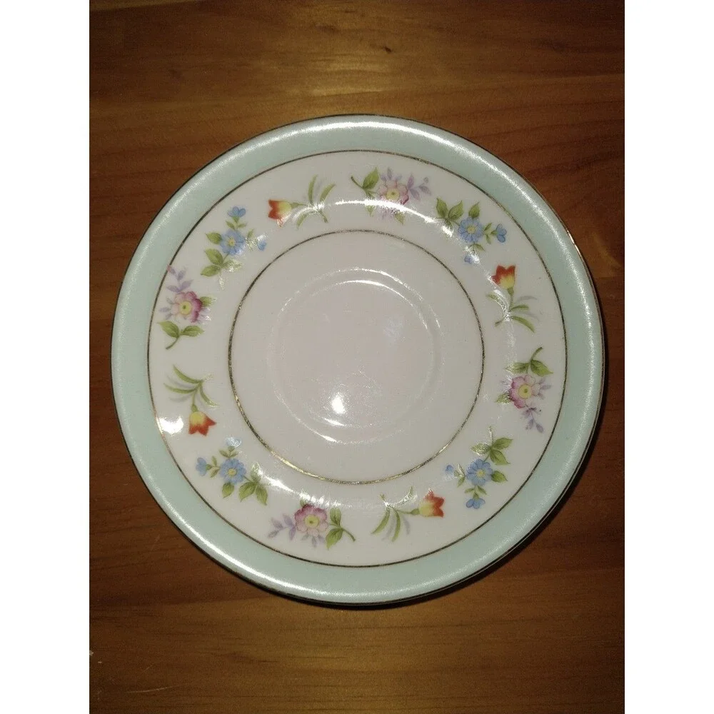 Vintage Hand Painted Gold China - Saucer Only -